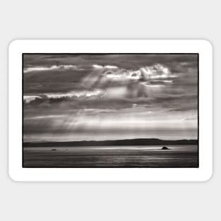 Sunrise over the Scares - a group of rocks in Luce bay near Mull of Galloway, Scotland Sticker